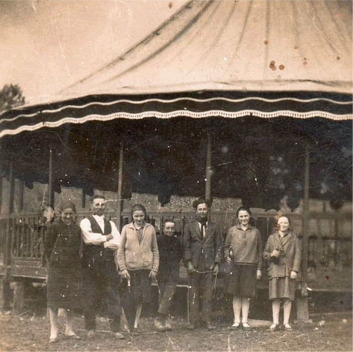 Fotografia d'epoca della festa di San Giors negli anni '30